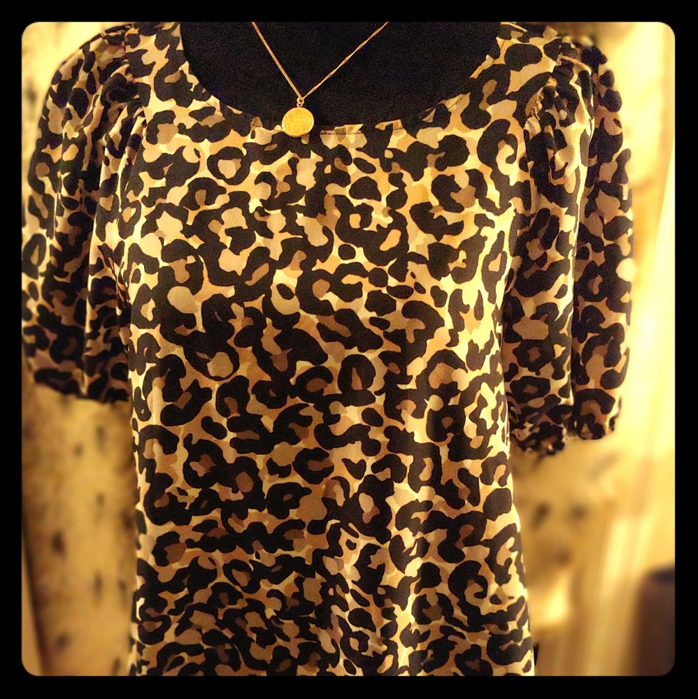 Anne Taylor Loft leopard print shirt
